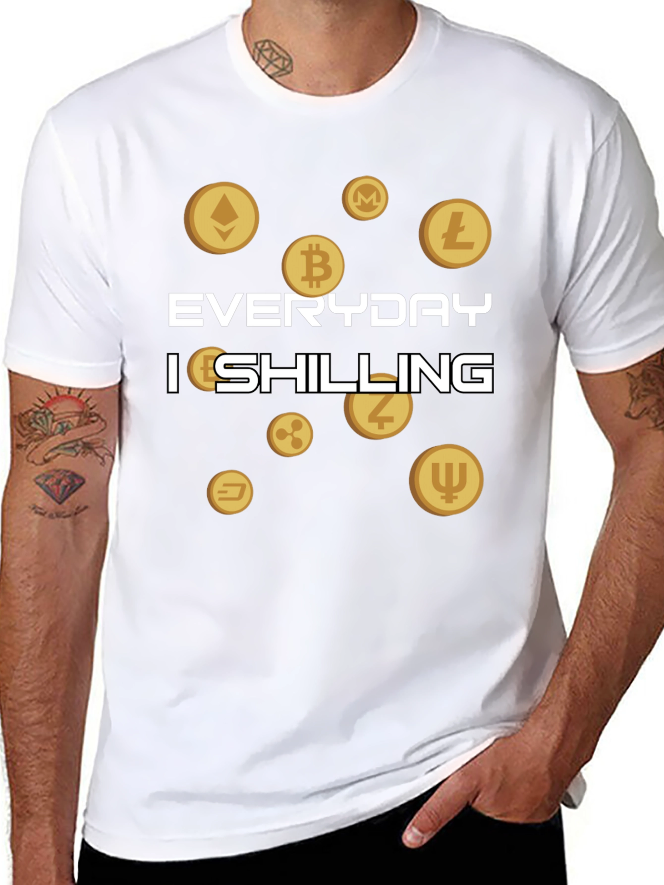 Everyday Im Shilling Cryptocurrency T-Shirt