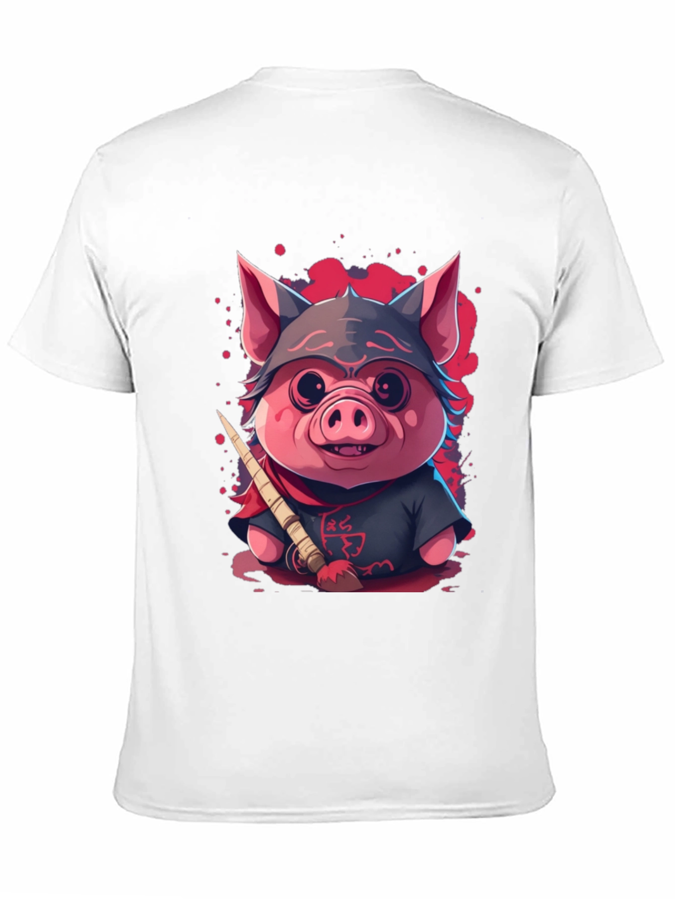 Ninja Pig Graphic T-Shirt - Black