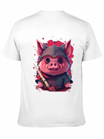 Ninja Pig Graphic T-Shirt - Black
