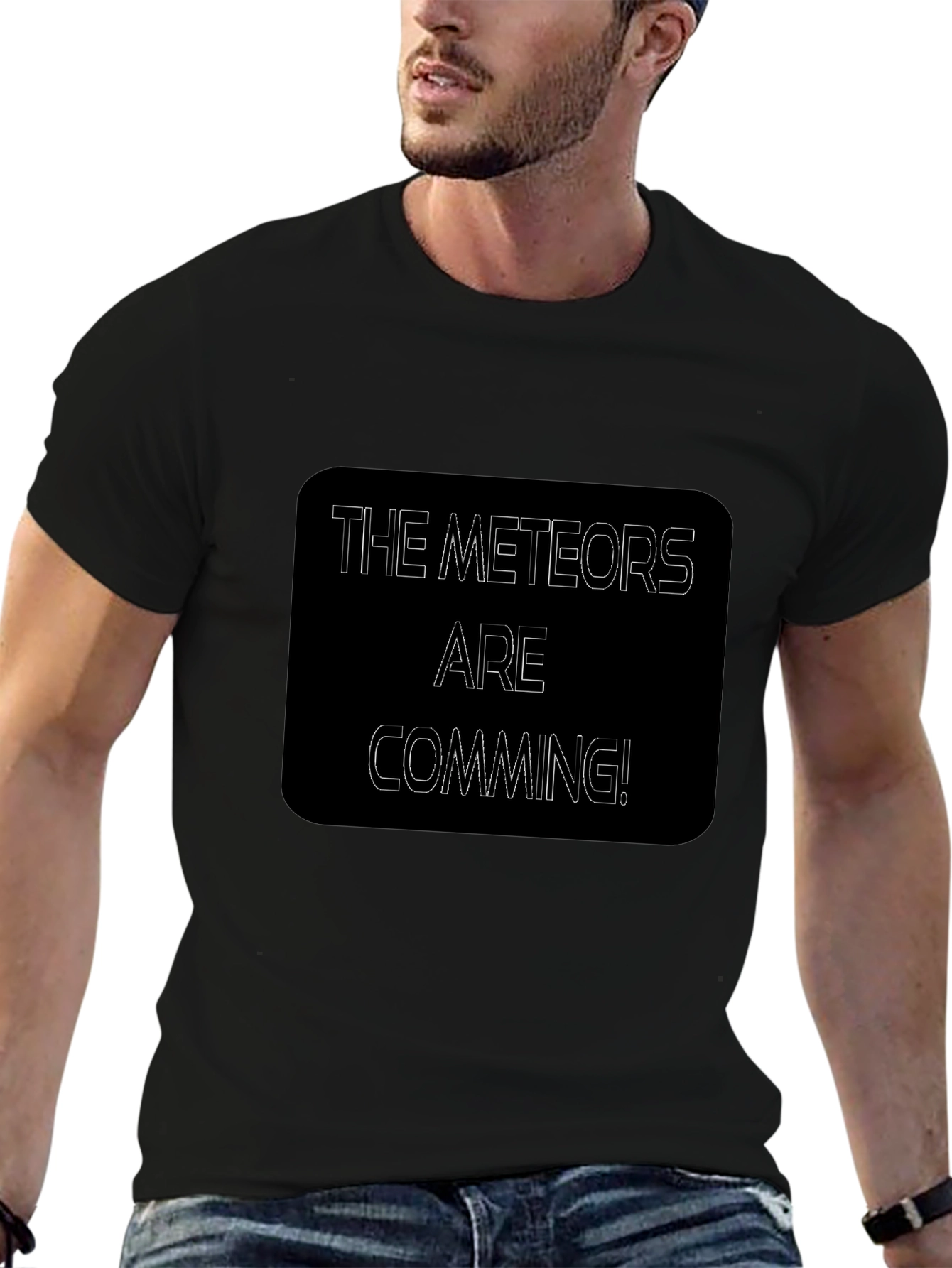 The Meteors Are Coming Black T-Shirt