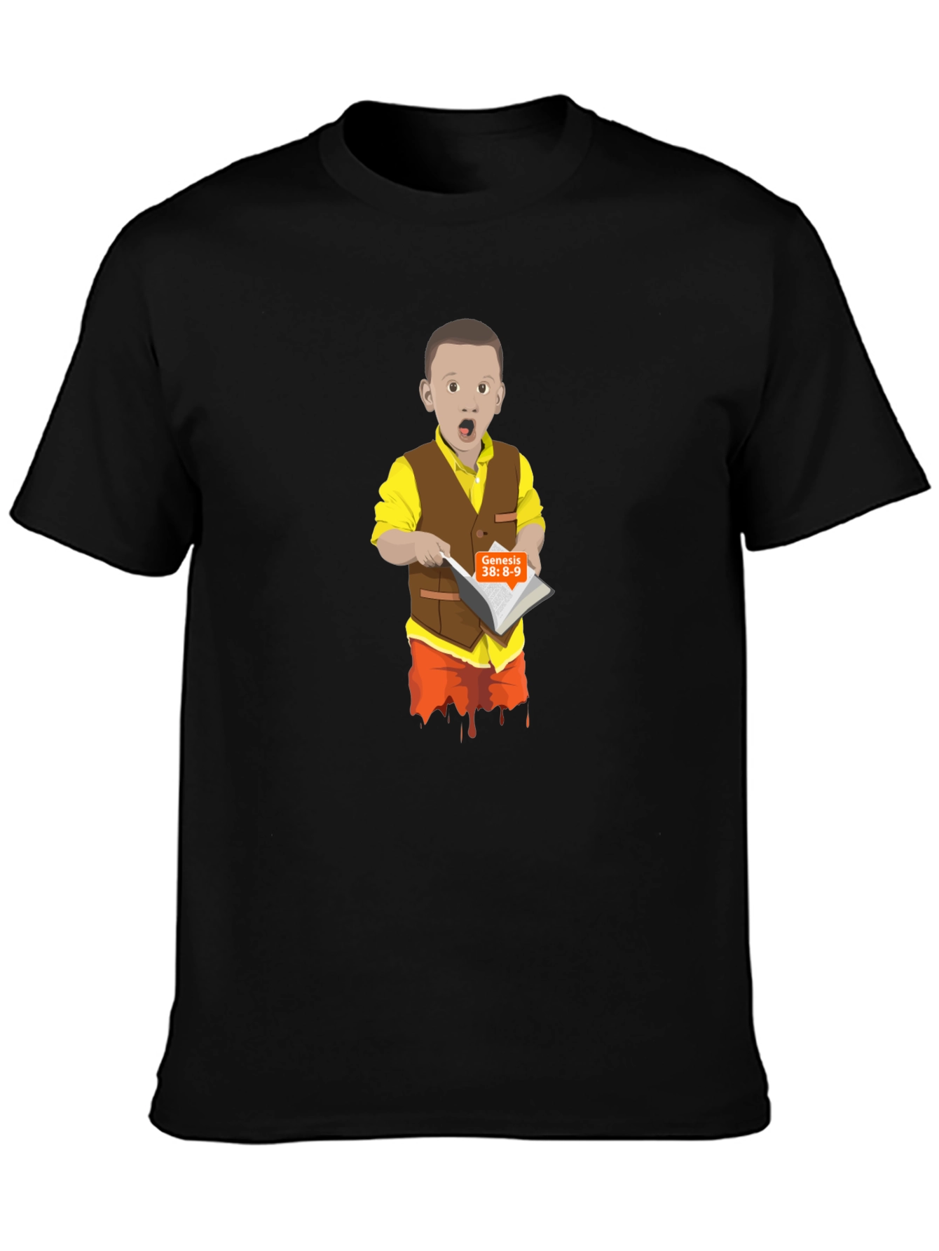 Cartoon Boy Reading T-Shirt