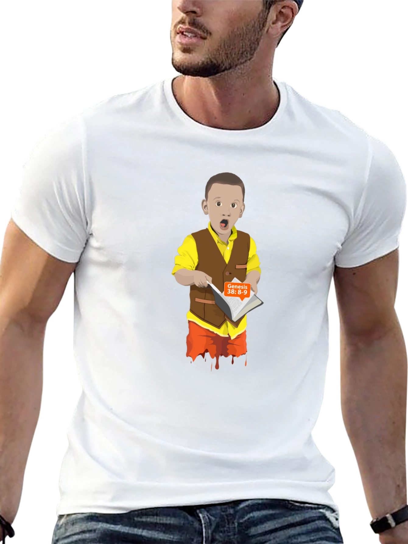 Cartoon Boy Reading T-Shirt