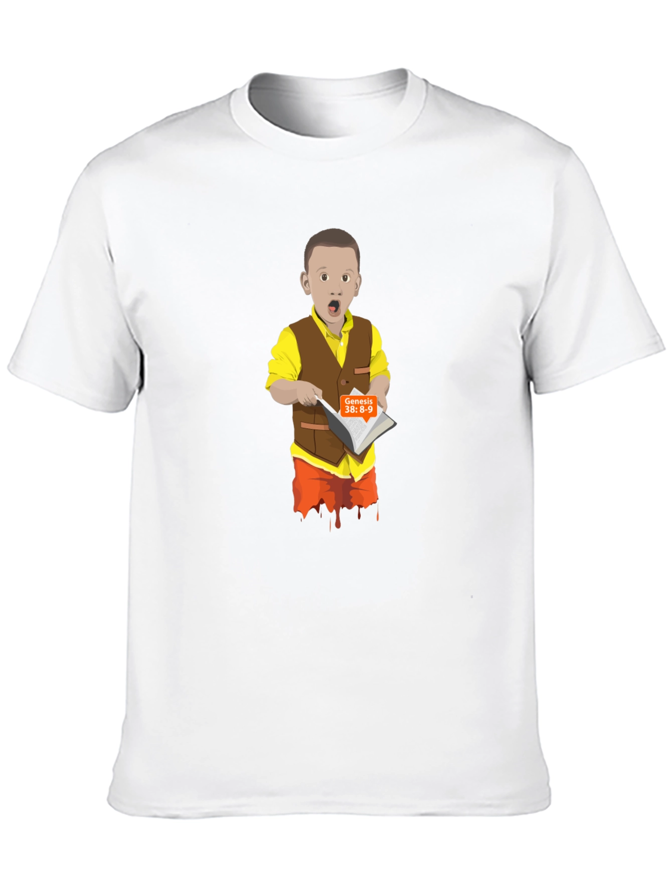 Cartoon Boy Reading T-Shirt