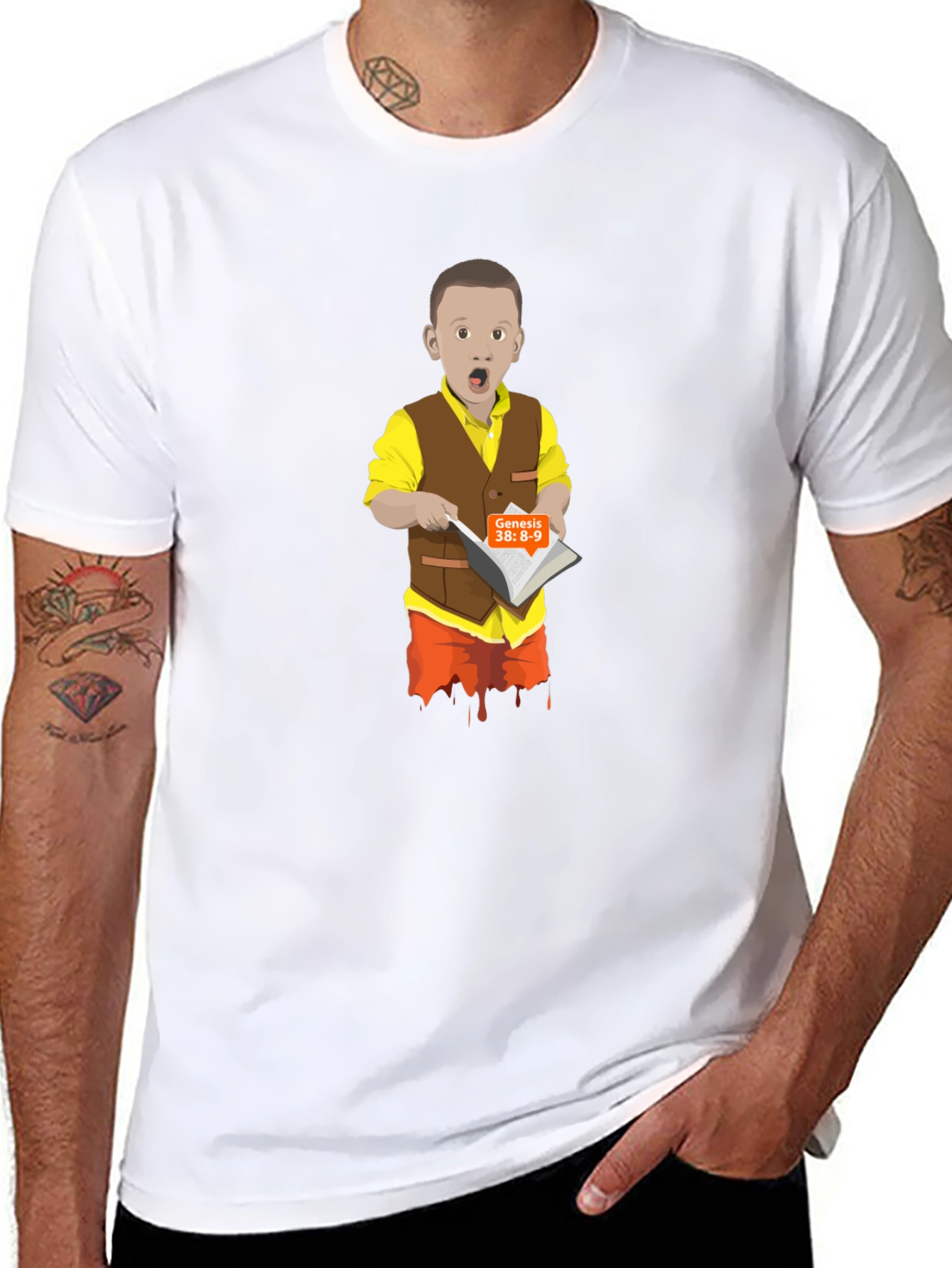 Cartoon Boy Reading T-Shirt