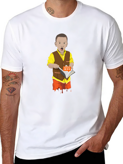Cartoon Boy Reading T-Shirt