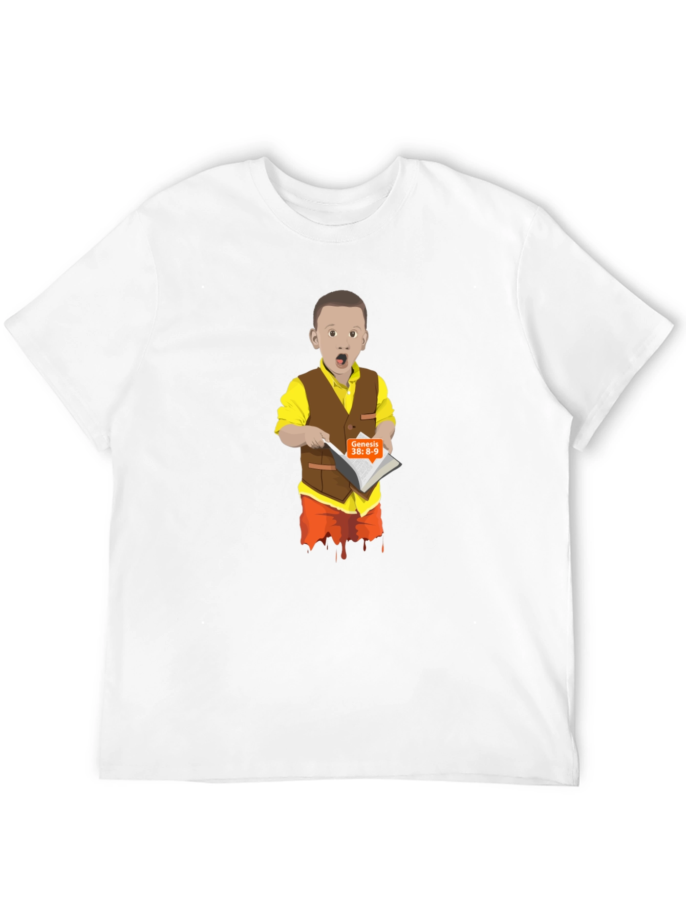 Cartoon Boy Reading T-Shirt