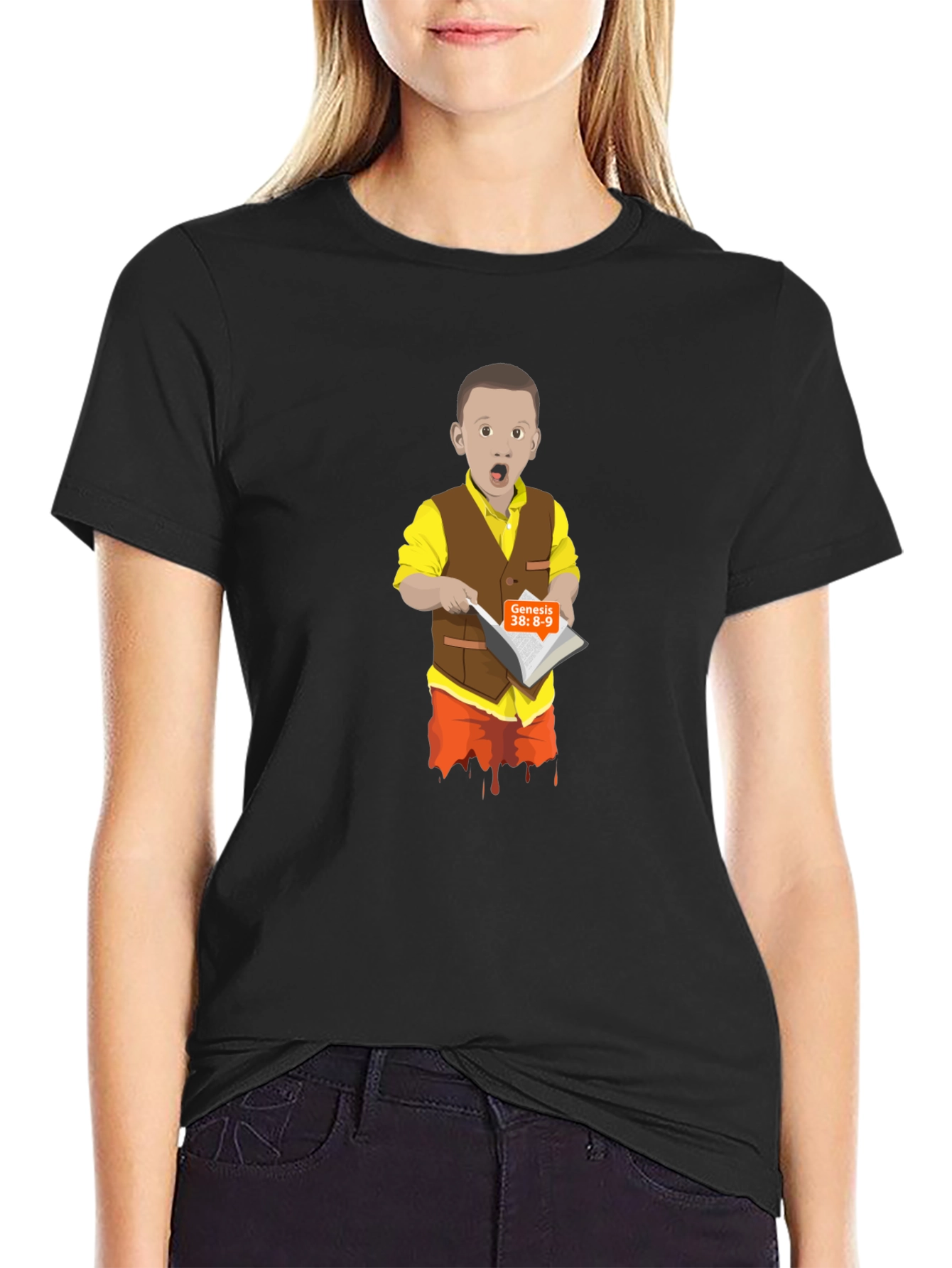 Cartoon Boy Reading T-Shirt