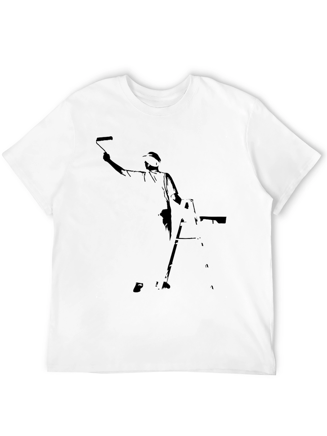 Painter Silhouette Black T-Shirt