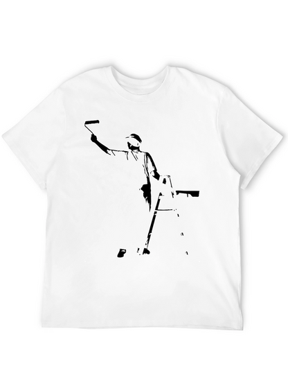 Painter Silhouette Black T-Shirt