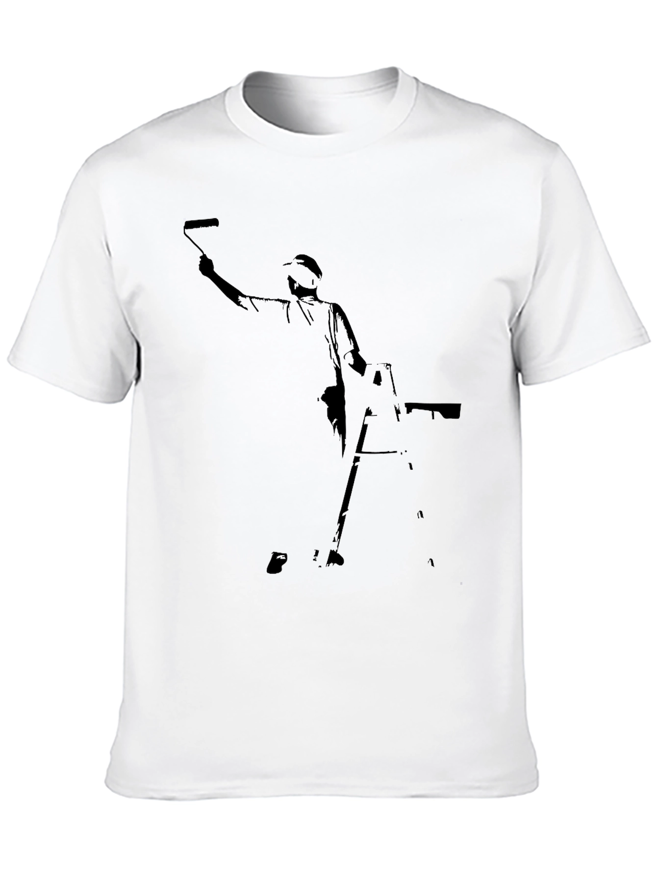 Painter Silhouette Black T-Shirt