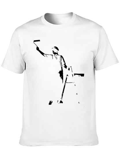 Painter Silhouette Black T-Shirt