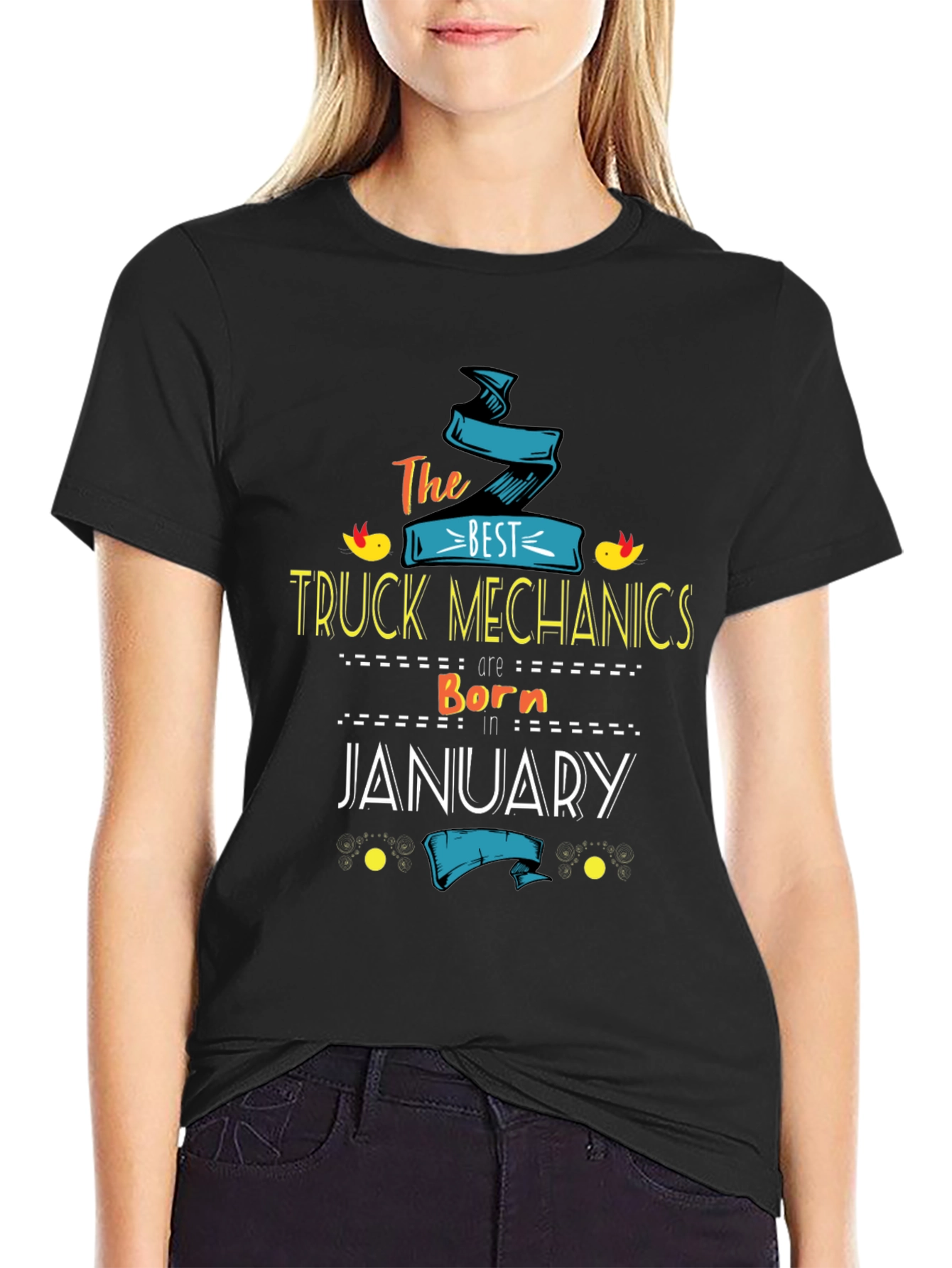 Best Truck Mechanics Born In January T-Shirt