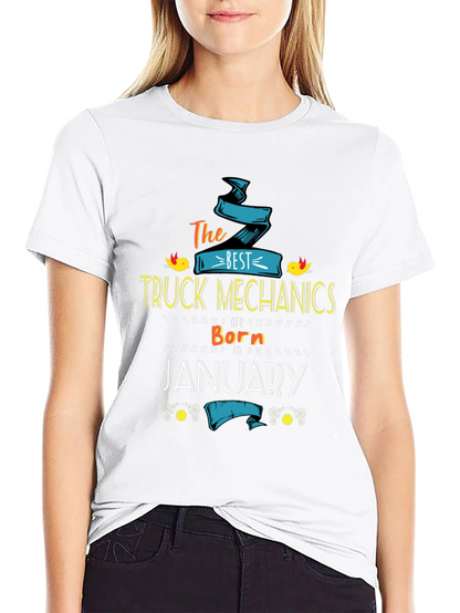 Best Truck Mechanics Born In January T-Shirt