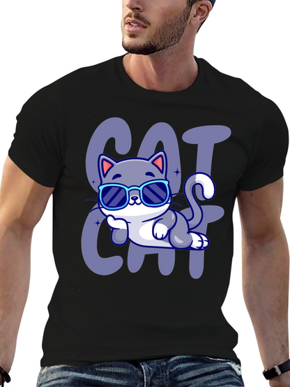 Cool Cat Cartoon T-Shirt