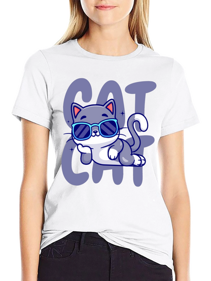 Cool Cat Cartoon T-Shirt