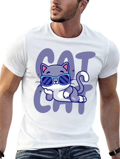 Cool Cat Cartoon T-Shirt