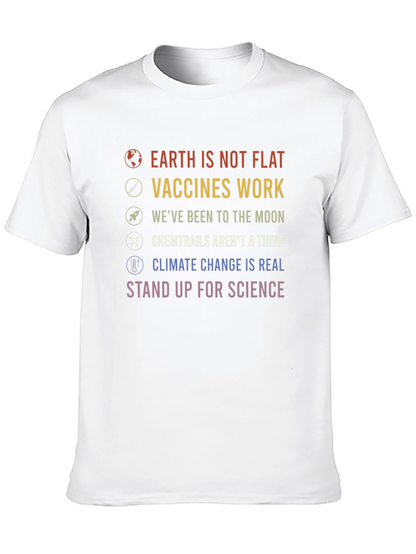 Science Advocacy T-Shirt: Earth Vaccines Moon Climate