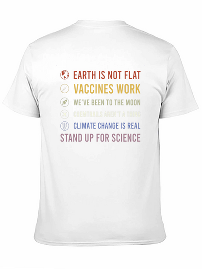 Science Advocacy T-Shirt: Earth Vaccines Moon Climate