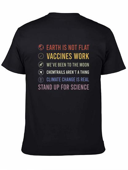 Science Advocacy T-Shirt: Earth Vaccines Moon Climate