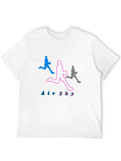 Air Sky Graphic Tee - Black Cotton Basketball Shirt