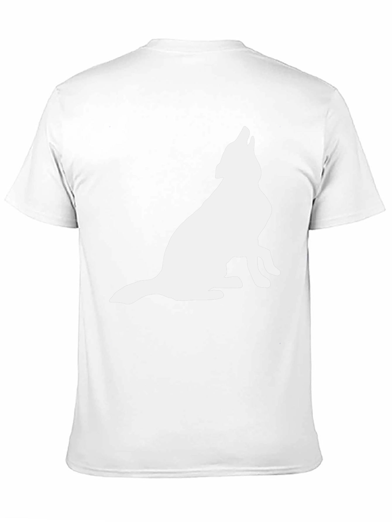 Mens Black Wolf Silhouette Graphic Tee