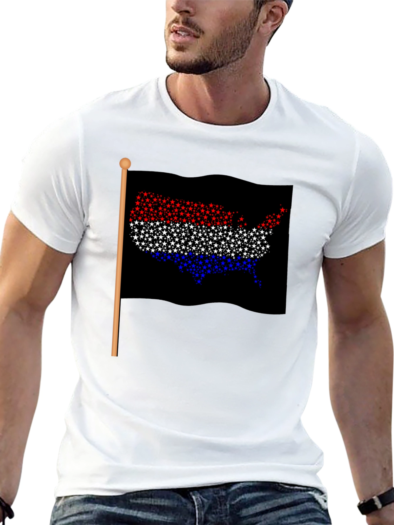 USA Flag Patriotic Star T-Shirt