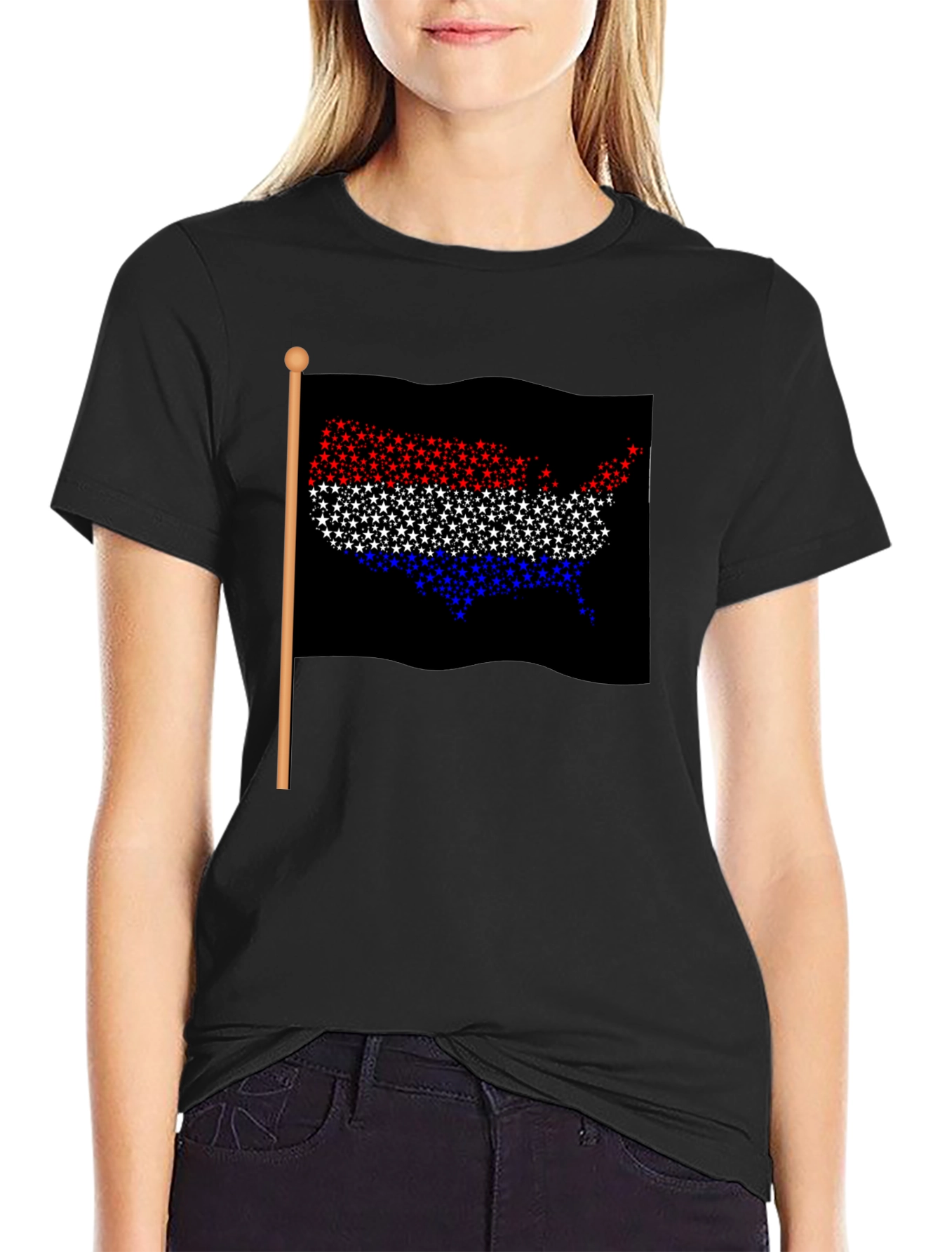 USA Flag Patriotic Star T-Shirt