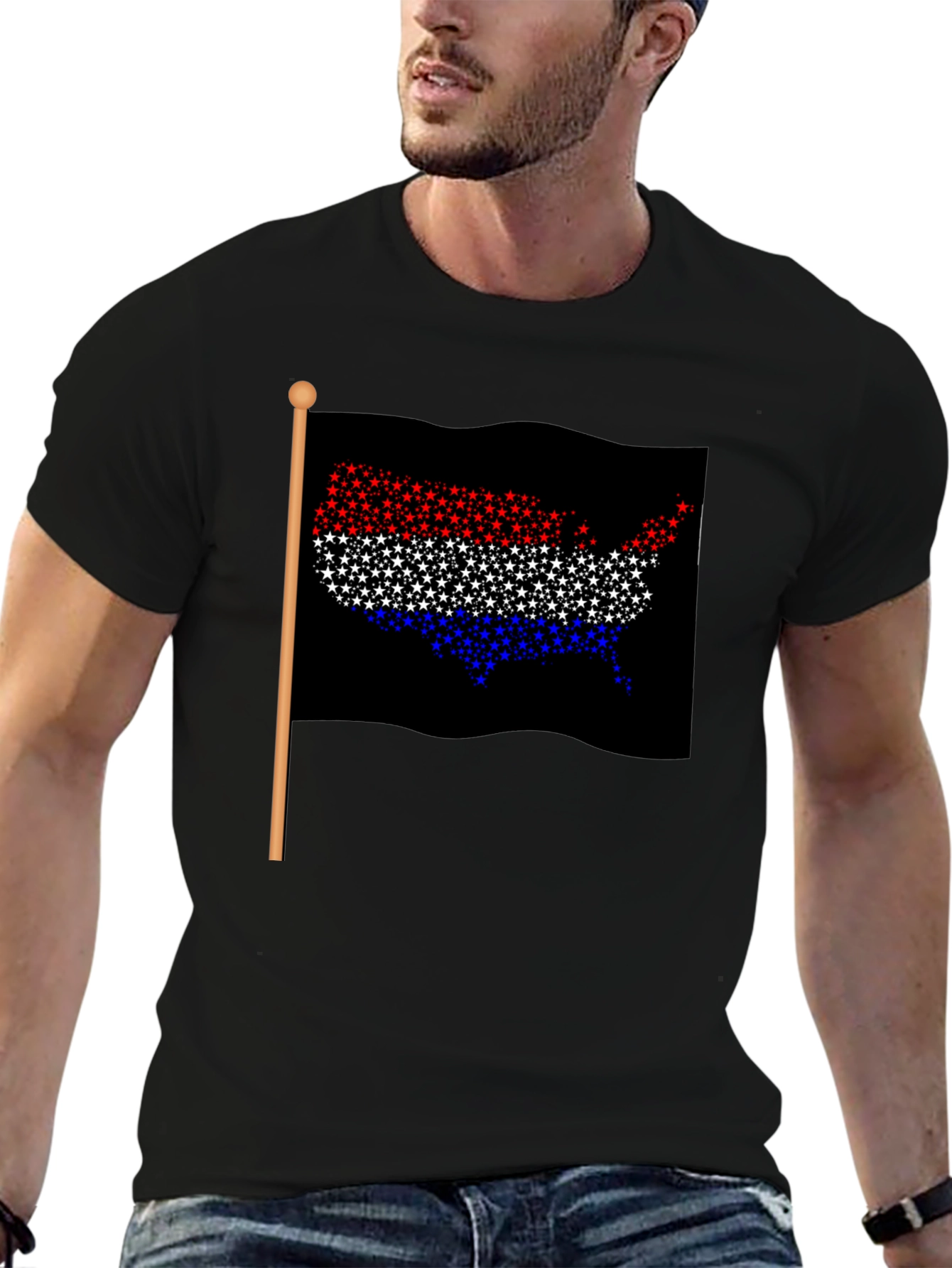 USA Flag Patriotic Star T-Shirt