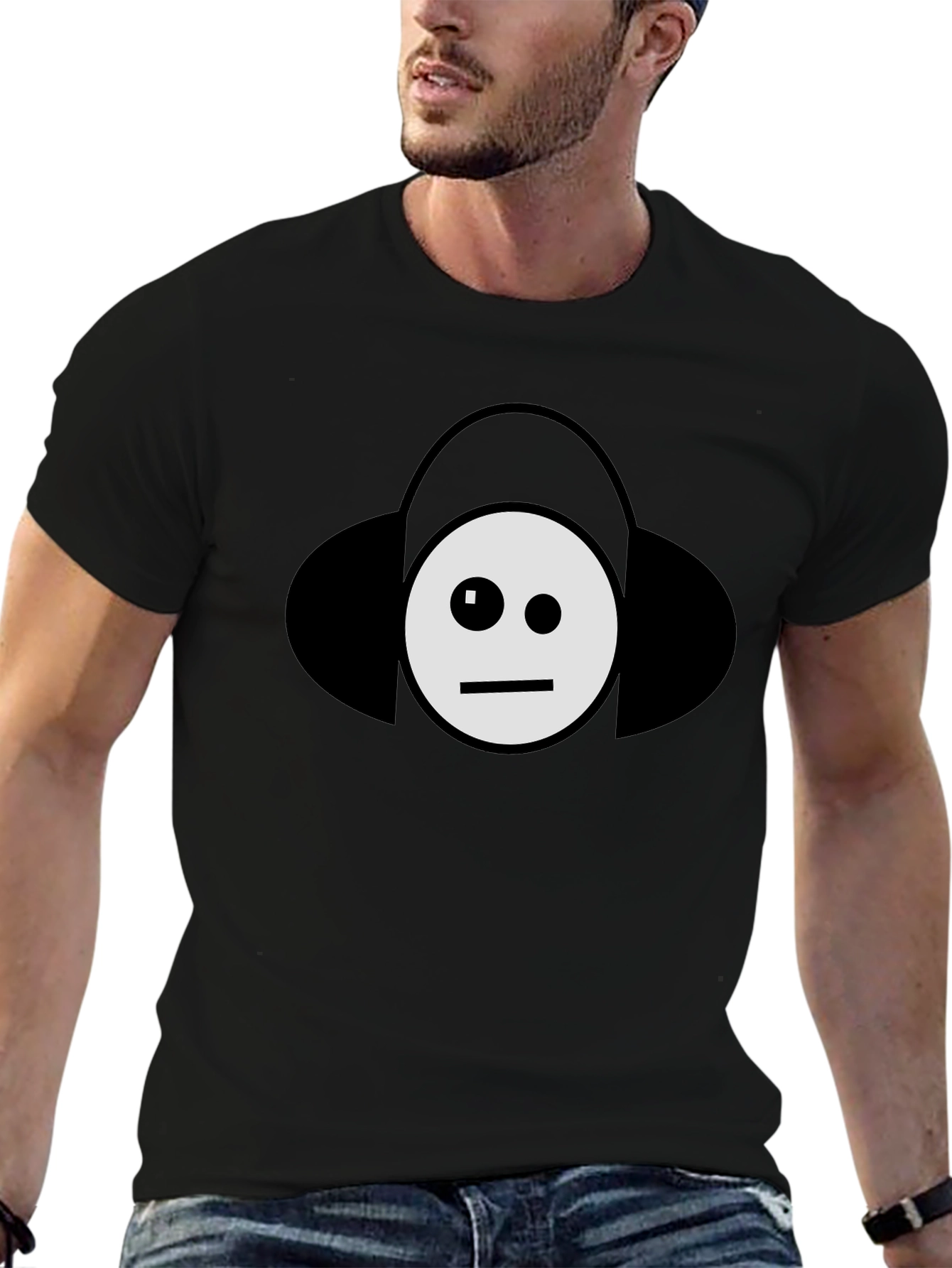 Cool DJ Emoji Black T-Shirt