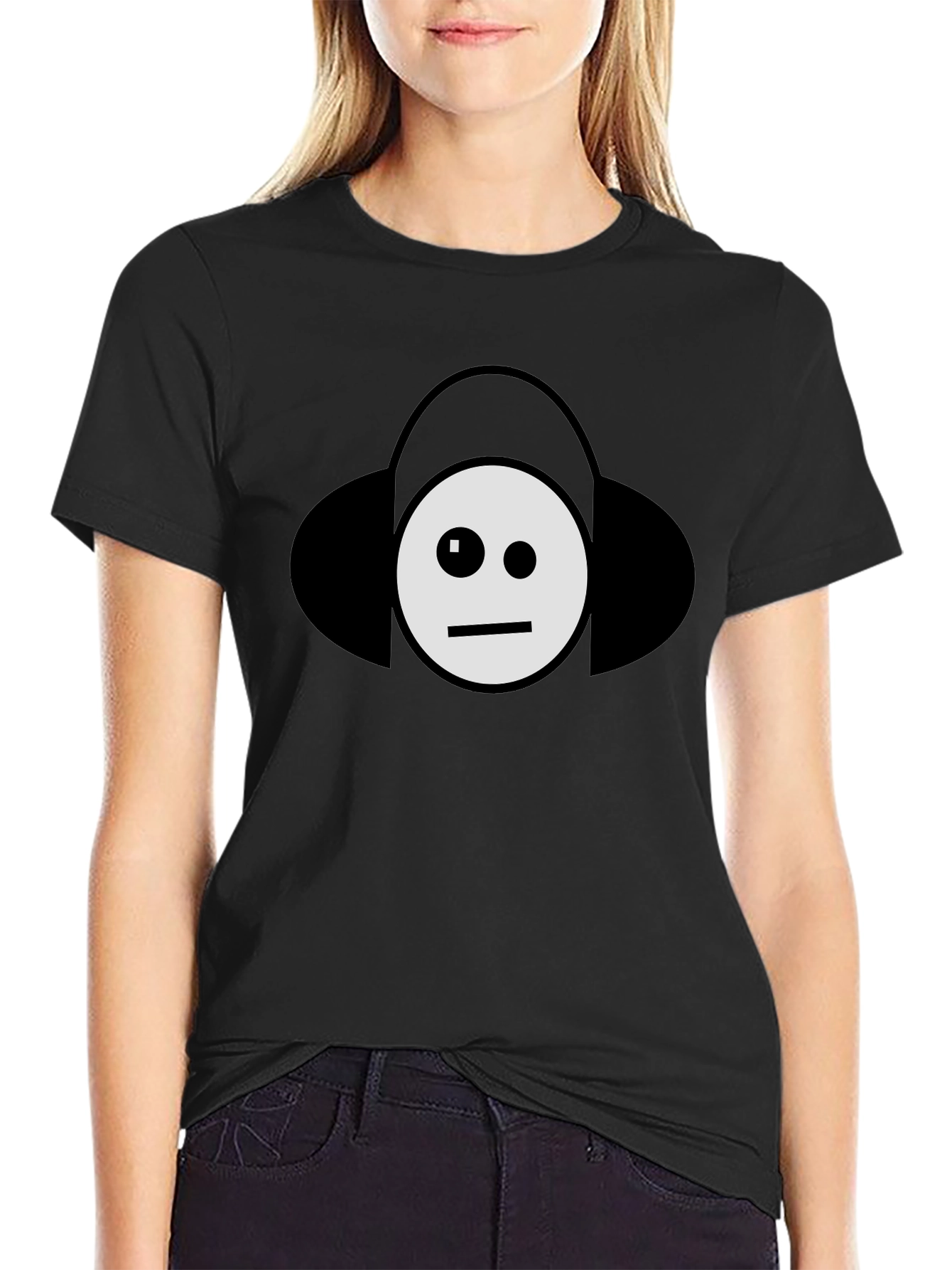 Cool DJ Emoji Black T-Shirt