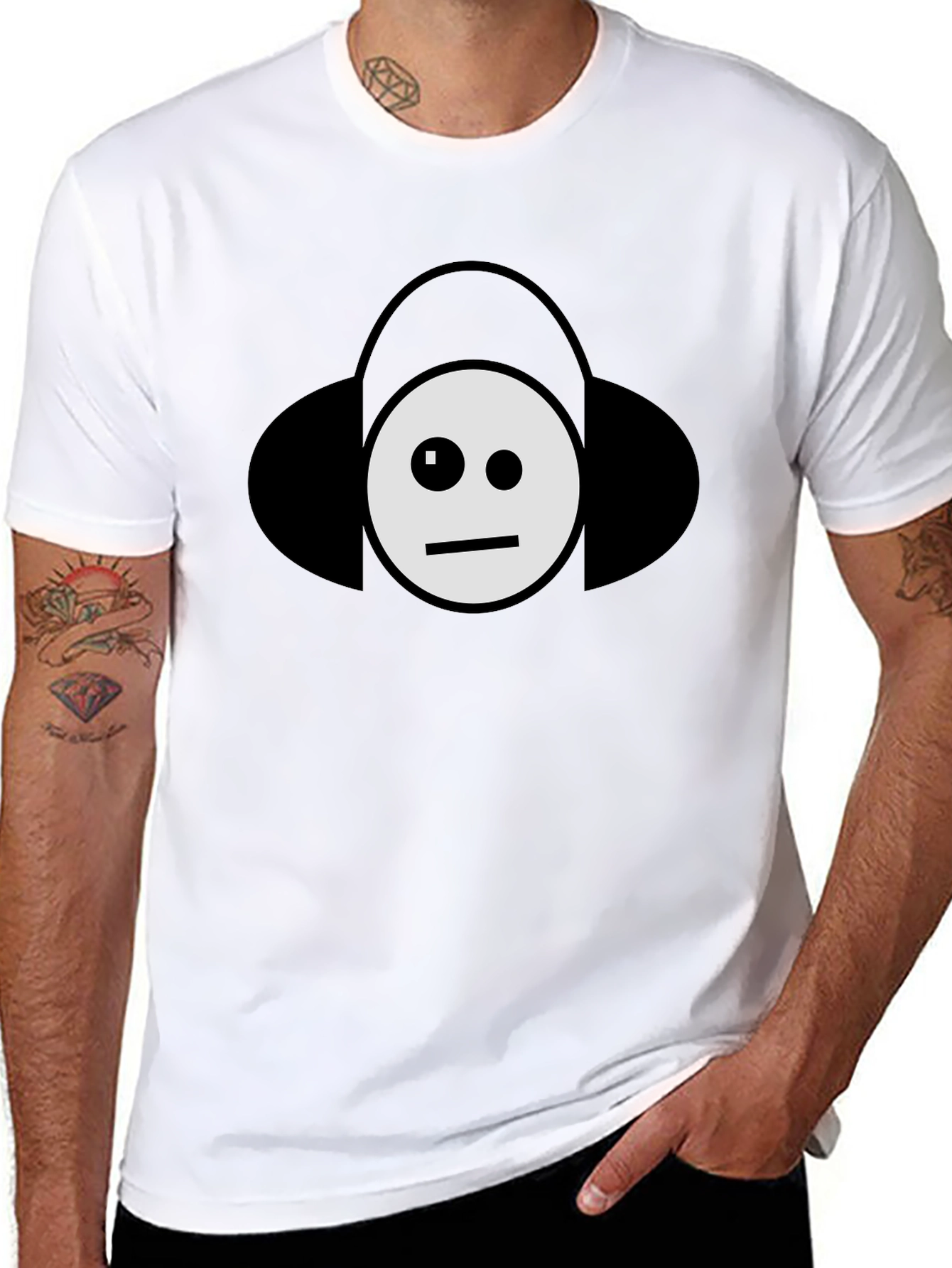 Cool DJ Emoji Black T-Shirt