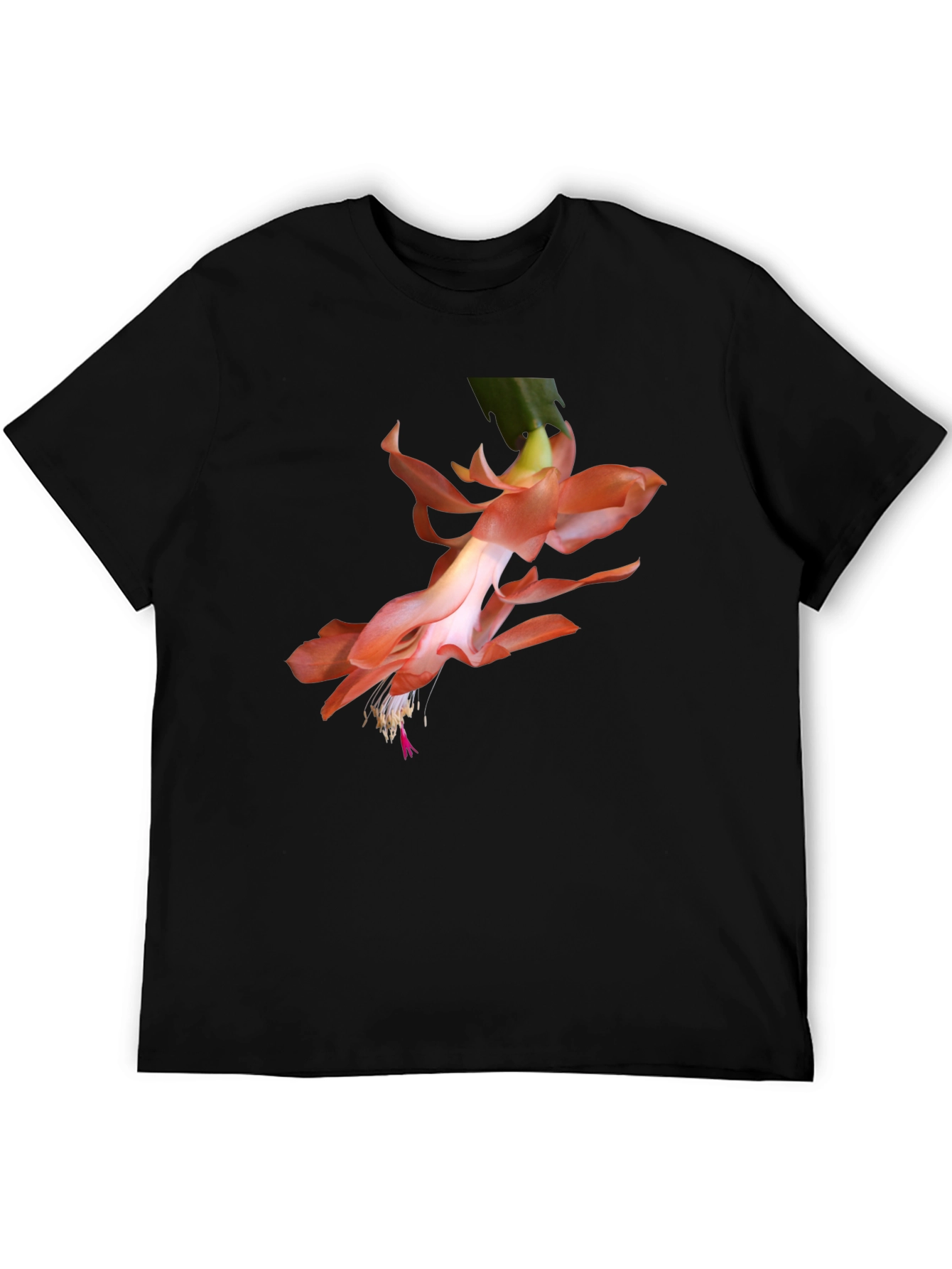Floral Graphic Tee - Black Casual Shirt
