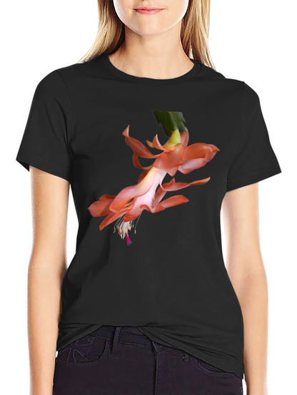 Floral Graphic Tee - Black Casual Shirt