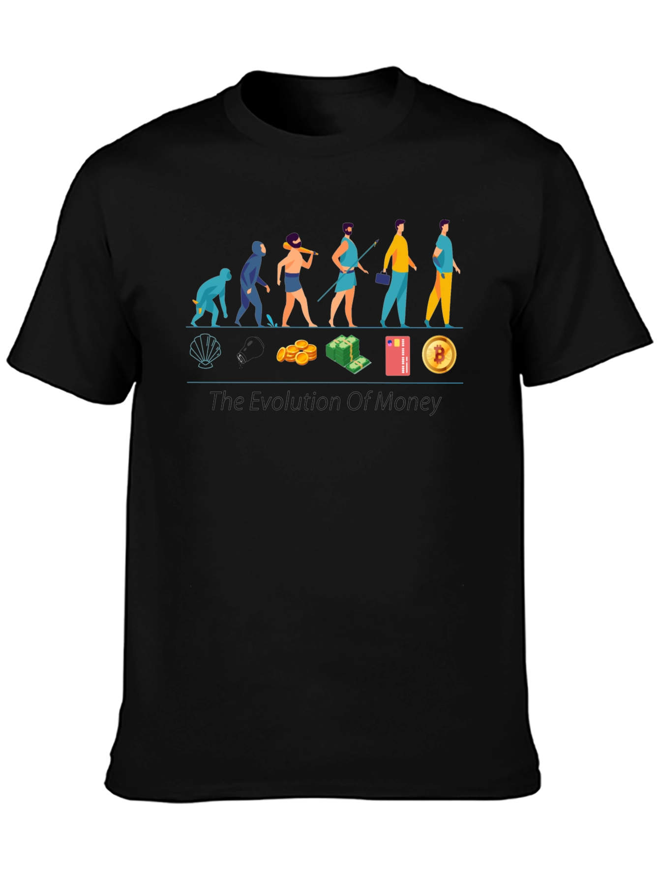 Evolution of Money T-Shirt - Crypto Bitcoin
