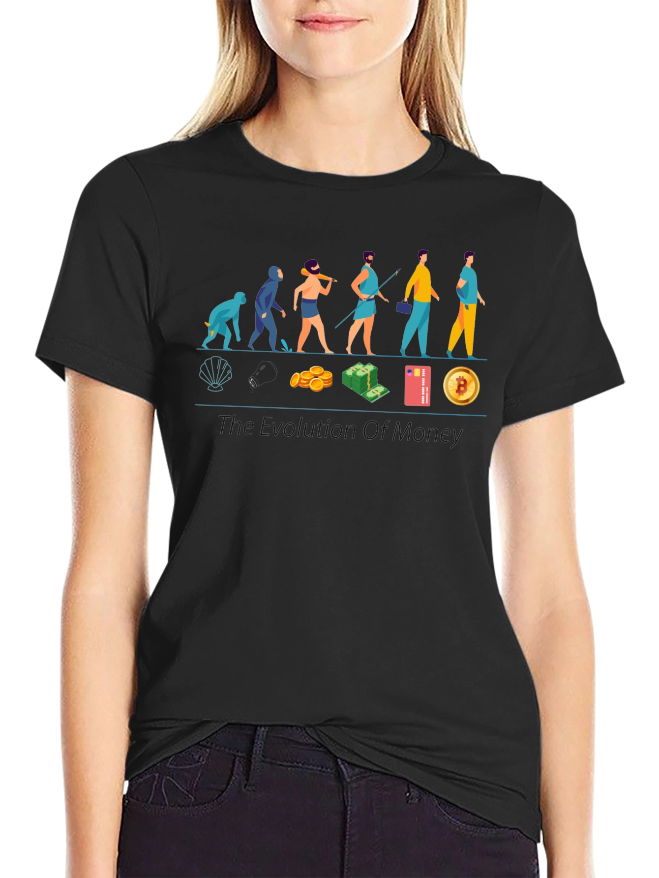 Evolution of Money T-Shirt - Crypto Bitcoin