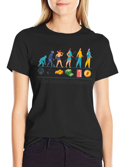 Evolution of Money T-Shirt - Crypto Bitcoin