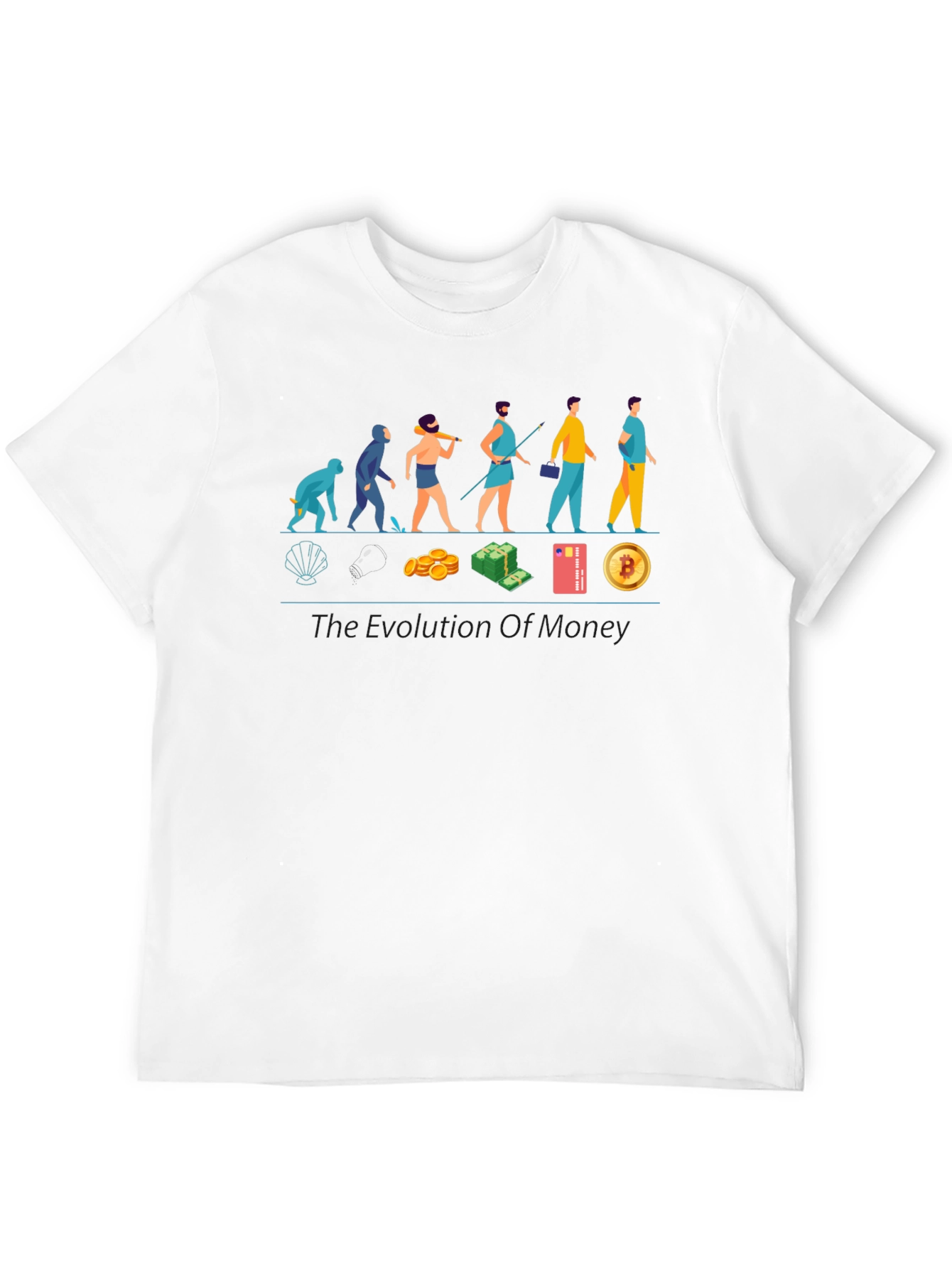 Evolution of Money T-Shirt - Crypto Bitcoin