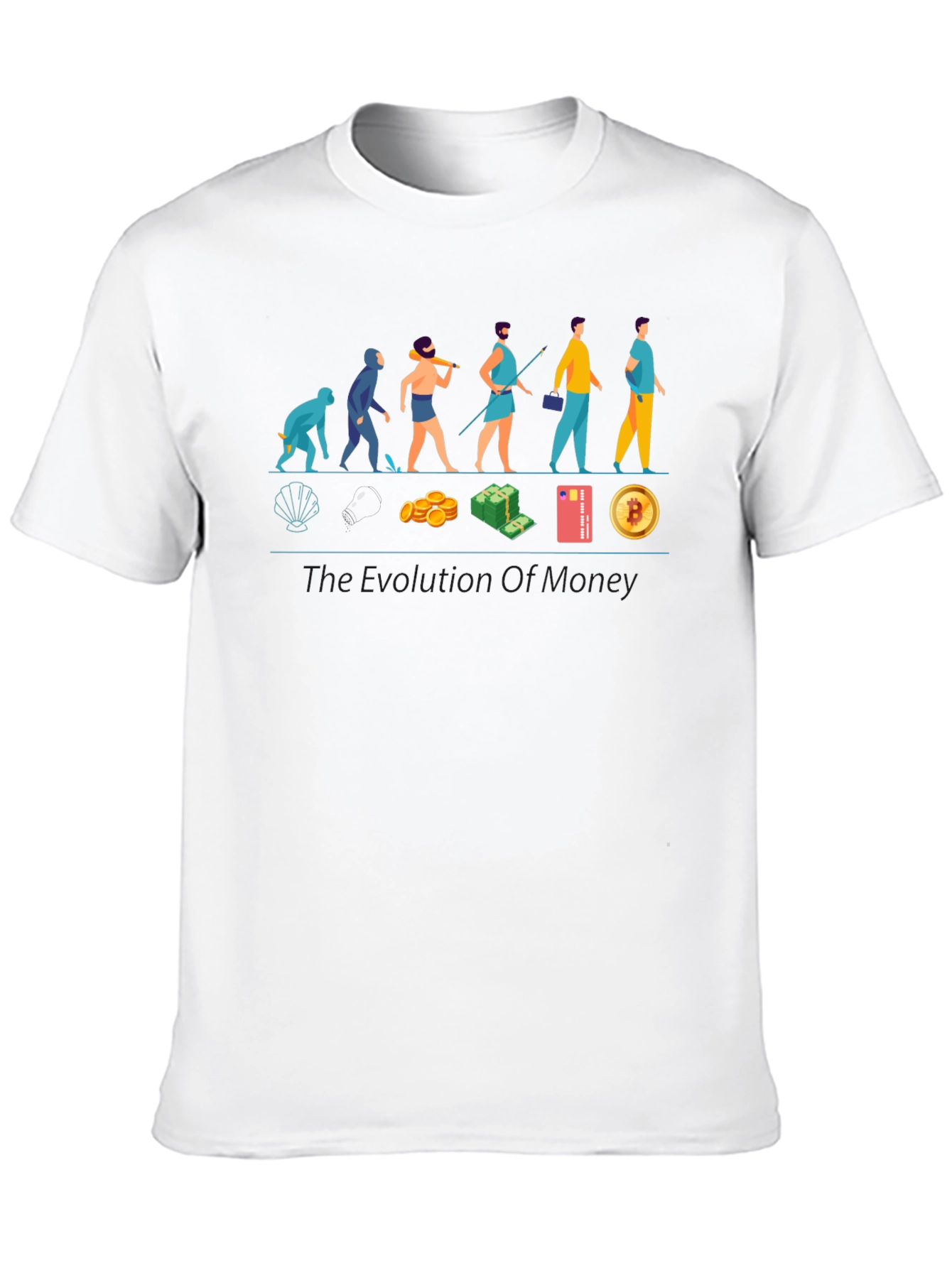 Evolution of Money T-Shirt - Crypto Bitcoin