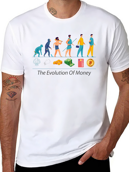 Evolution of Money T-Shirt - Crypto Bitcoin