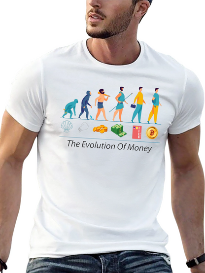 Evolution of Money T-Shirt - Crypto Bitcoin