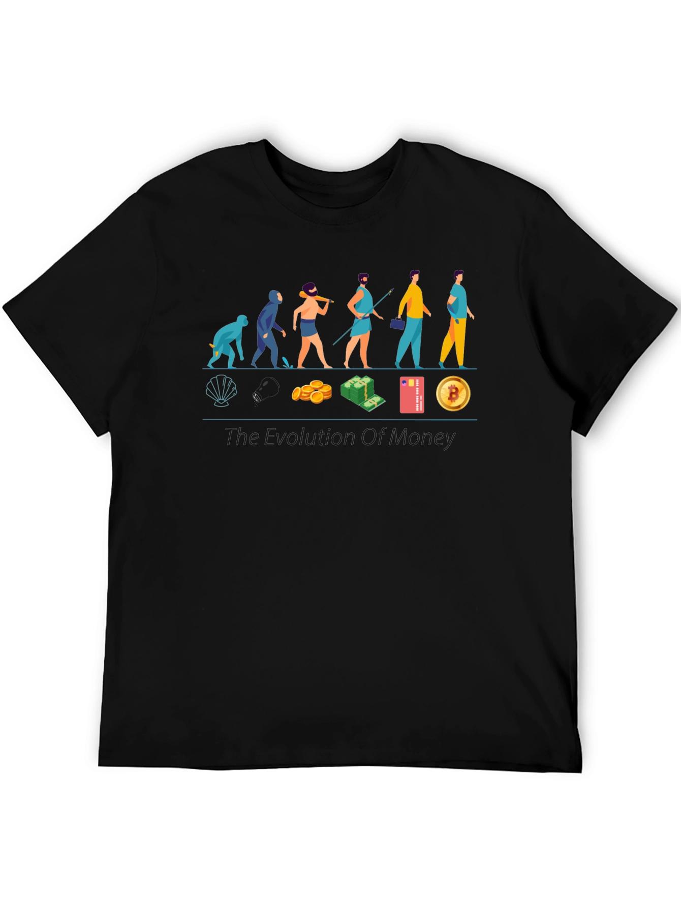 Evolution of Money T-Shirt - Crypto Bitcoin