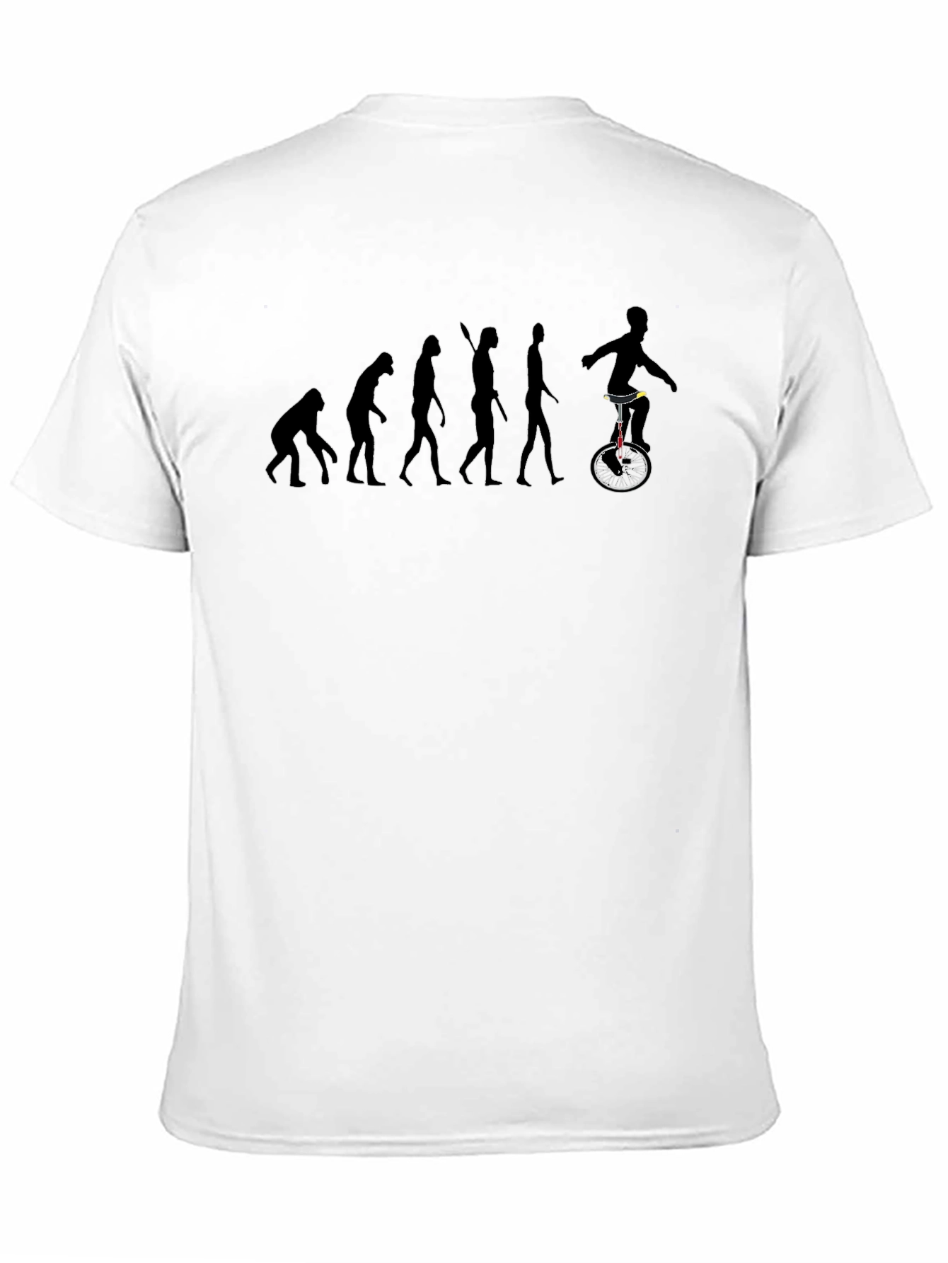 Evolution of Man Unicycle Black T-Shirt