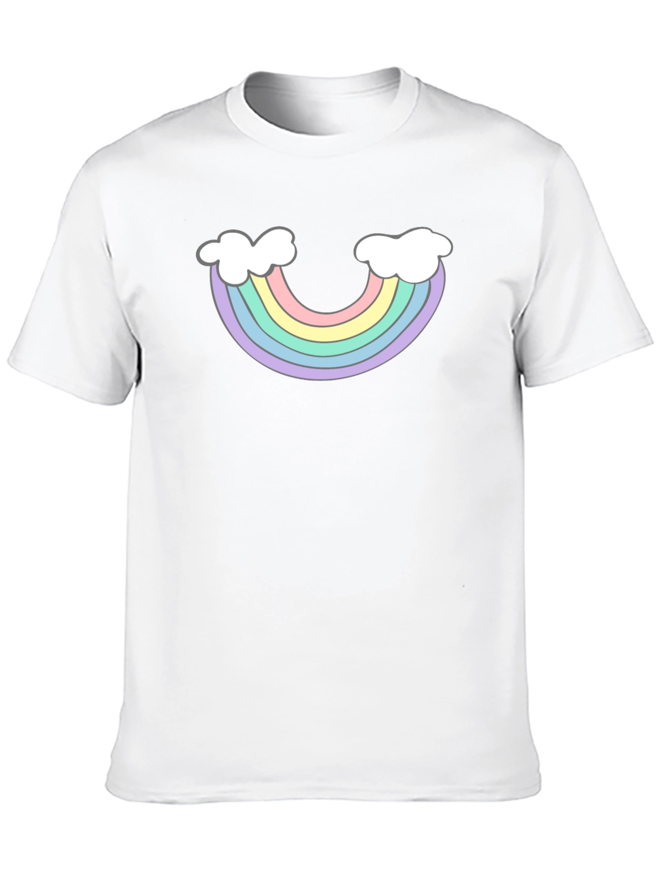 Rainbow Cloud Graphic T-Shirt - Black
