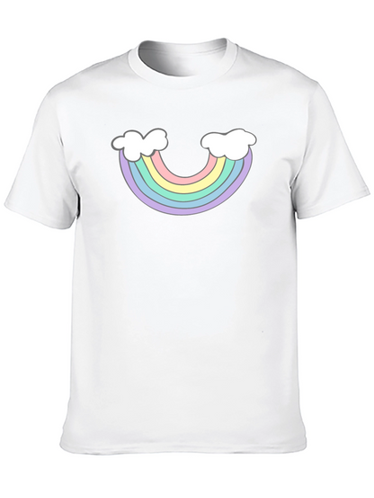 Rainbow Cloud Graphic T-Shirt - Black