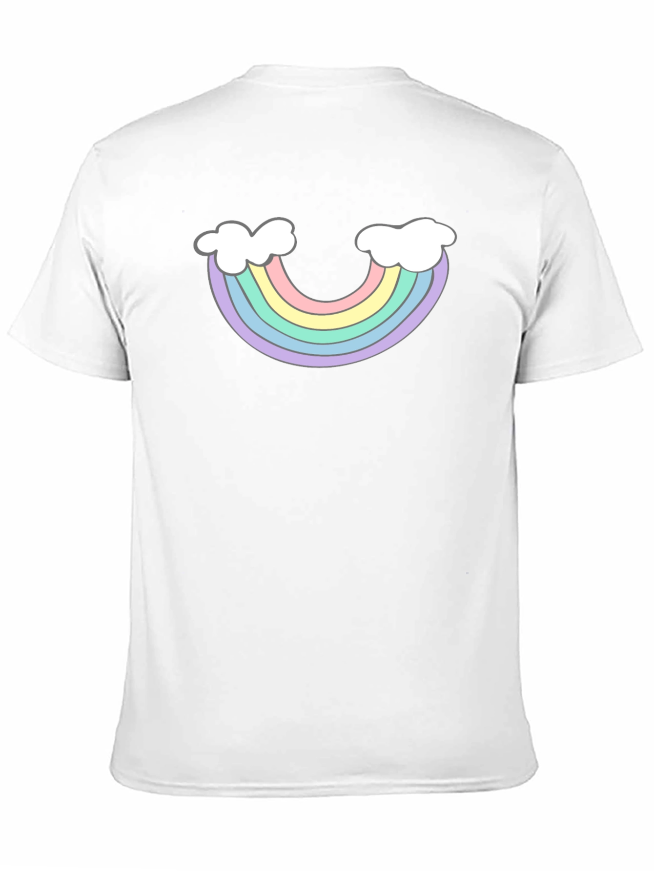 Rainbow Cloud Graphic T-Shirt - Black