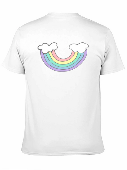 Rainbow Cloud Graphic T-Shirt - Black