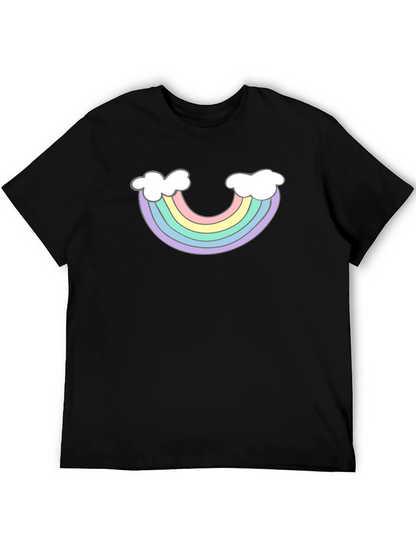 Rainbow Cloud Graphic T-Shirt - Black