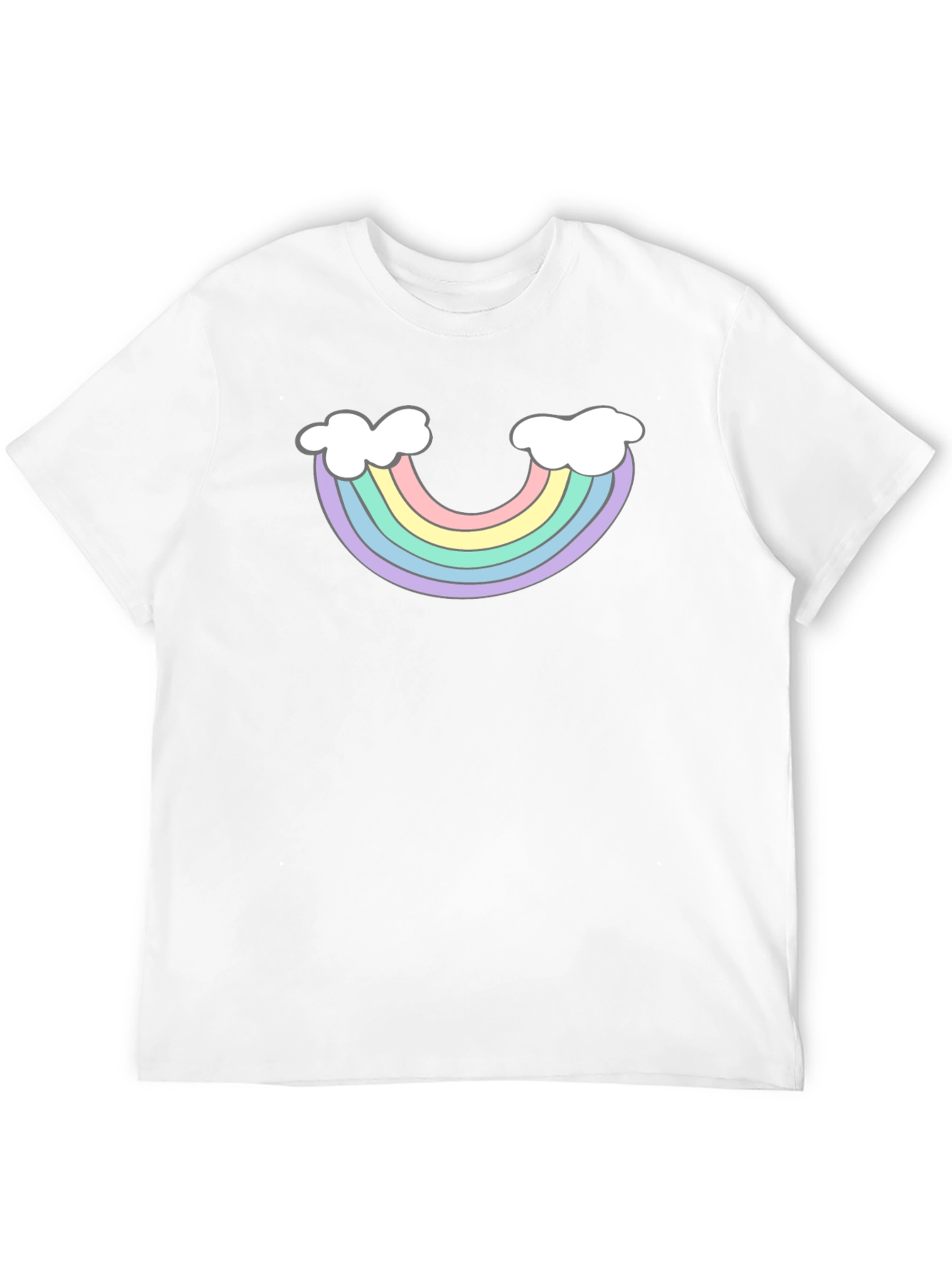 Rainbow Cloud Graphic T-Shirt - Black