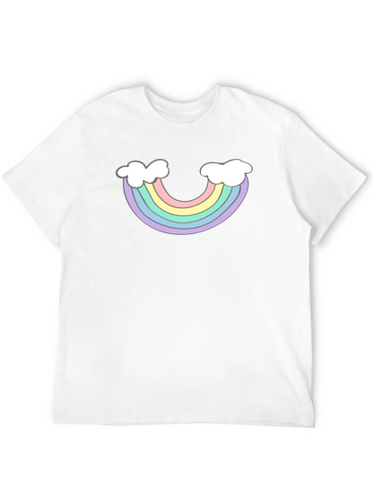 Rainbow Cloud Graphic T-Shirt - Black