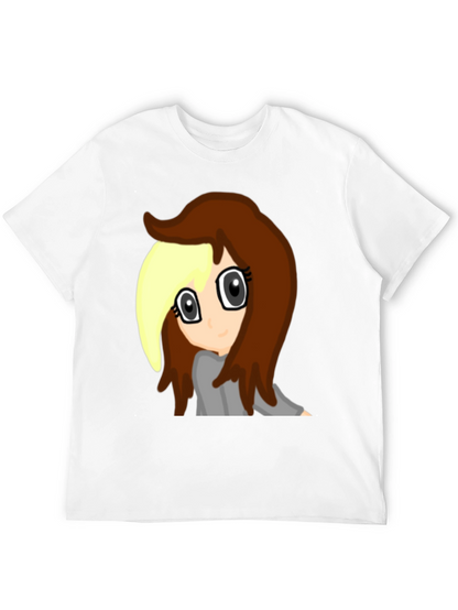 Anime Girl Graphic Tee - Black Cotton Comfort